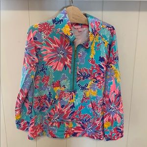 Lilly Pulitzer 1/4 zip popover size s